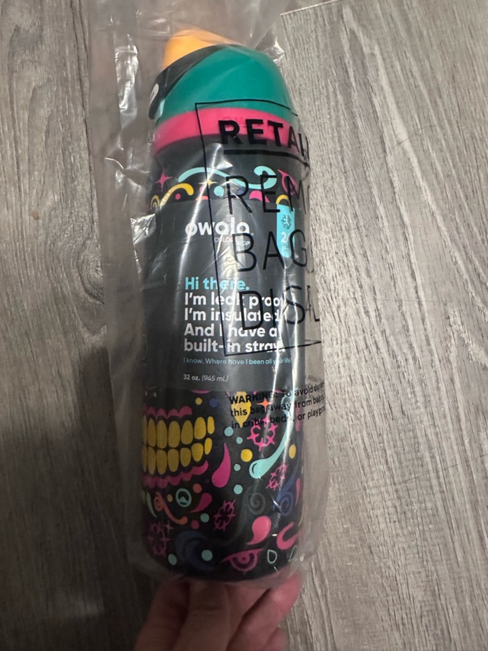 OwalaColorful Skull Pattern Stainless Steel Water Bottle - Multicolor - Picture 2 of 3